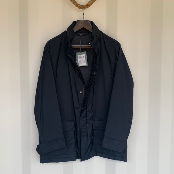 Ermenegildo Zegna Jackets & Coats Navy Tailored Rain Jacket Poshmark